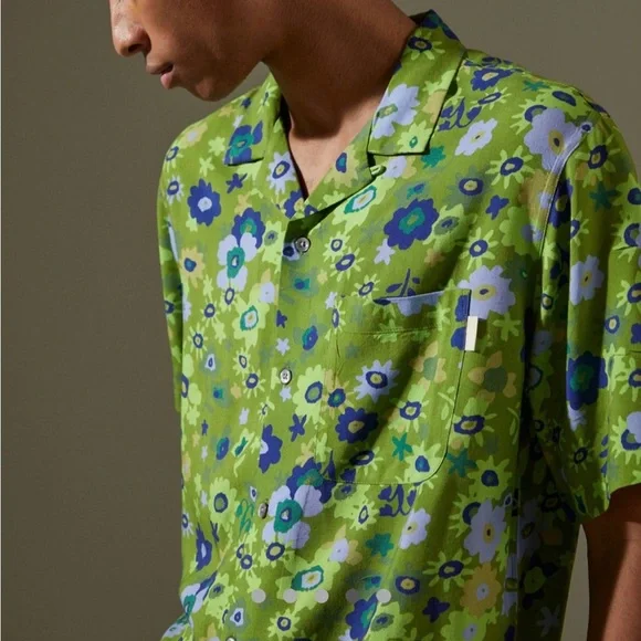 URBAN OUTFITTERS Drawn Ditsy Print Camp Shirt - Picture 4 of 6